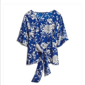 West Kei Julianne Cuffed Sleeve Tie Front Blouse